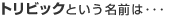 �g���r�b�N�Ƃ������O�́E�E�E