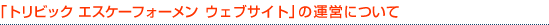 �u�g���r�b�N�G�X�P�[�t�H�[�����E�F�u�T�C�g�v�̉^�c�ɂ���